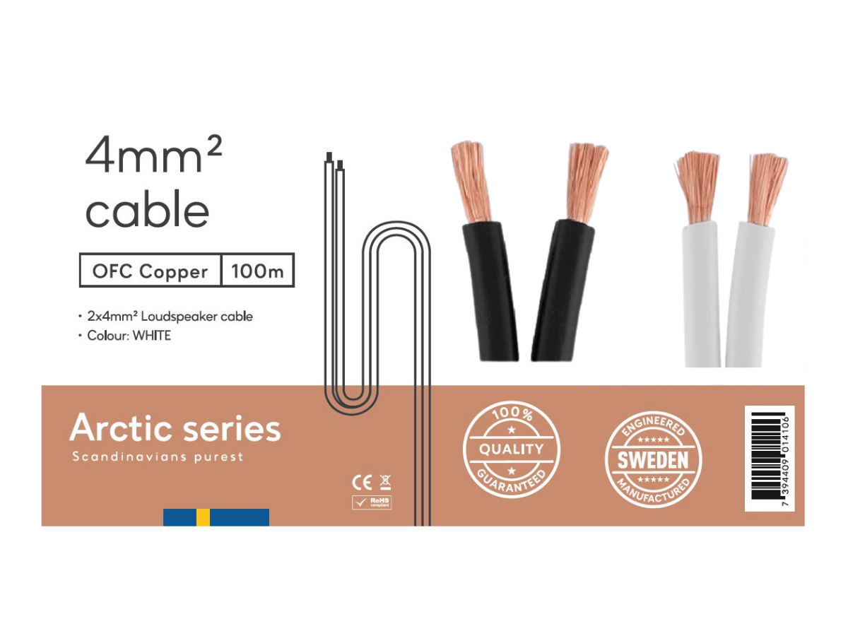 Proson Arctic kable głośnikowe na szpuli 100% OFC Made in Sweden